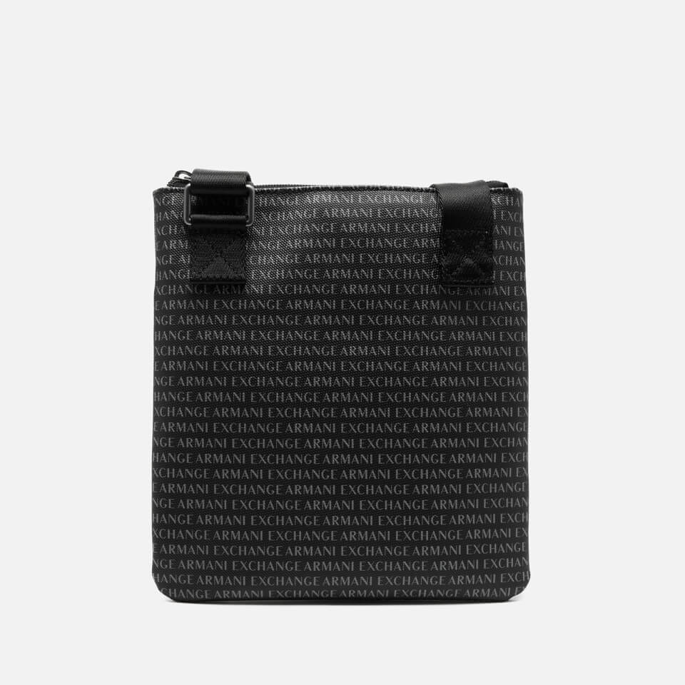 Armani Exchange Men's All Over Logo Crossbody Bag - Black