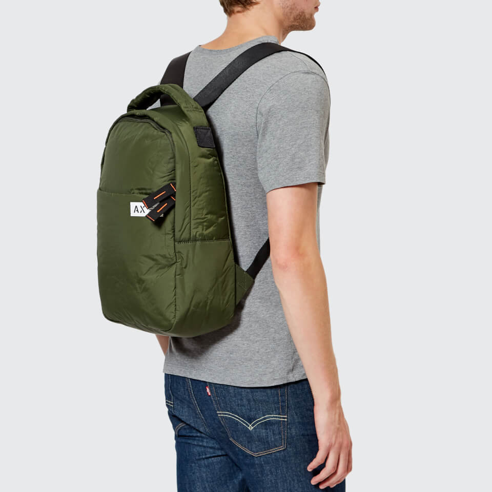 Armani Exchange Men's Padded Nylon Backpack - Climbing Ivy