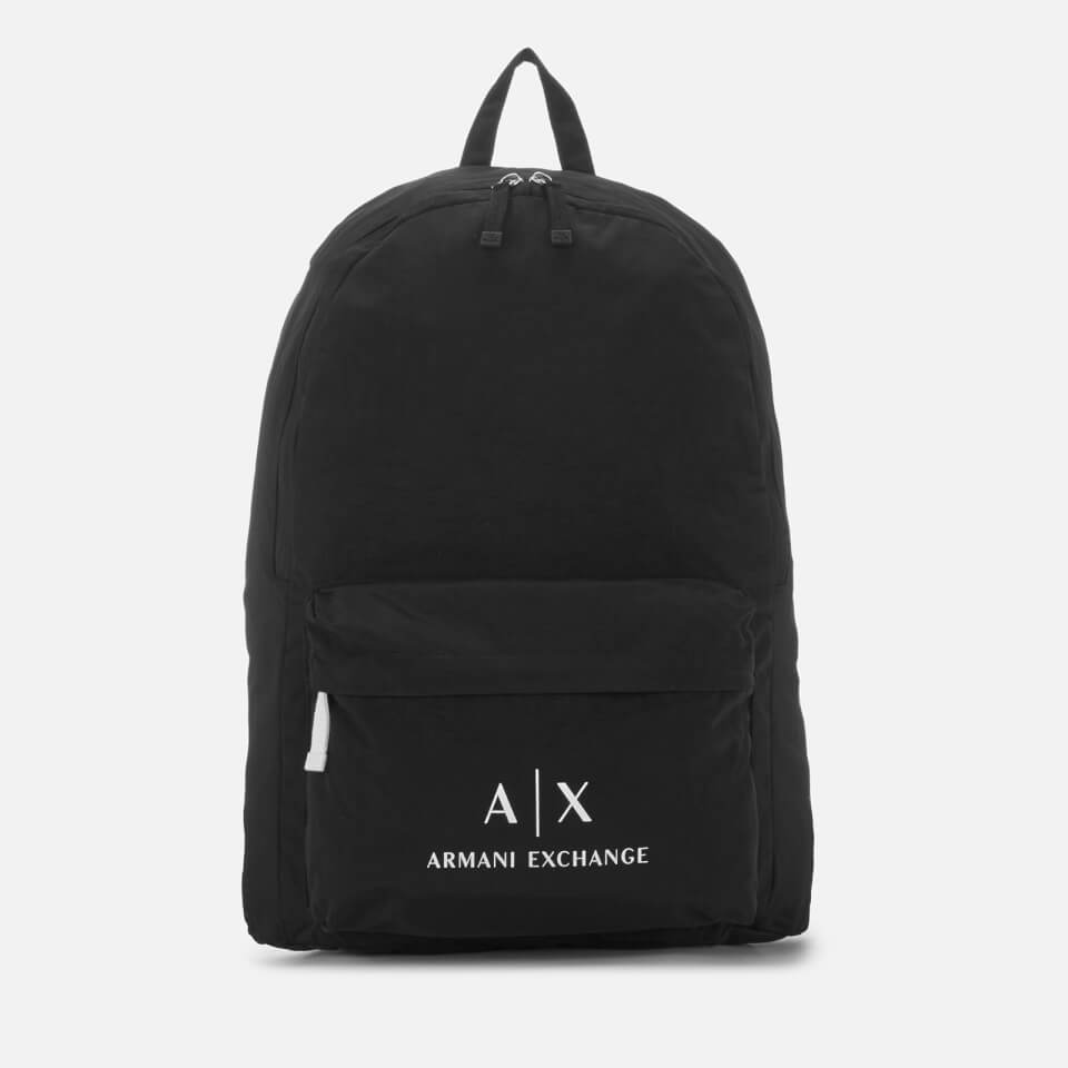 Armani Exchange Men's Contrast Logo Backpack - Black