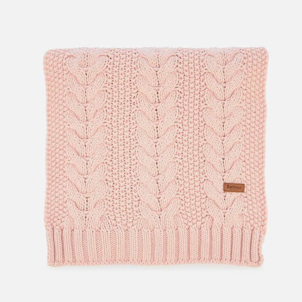 Barbour Women's Cable Hat & Scarf Set - Pink