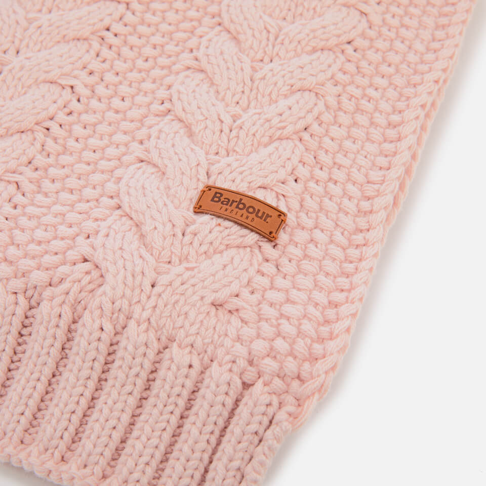 Barbour Women's Cable Hat & Scarf Set - Pink