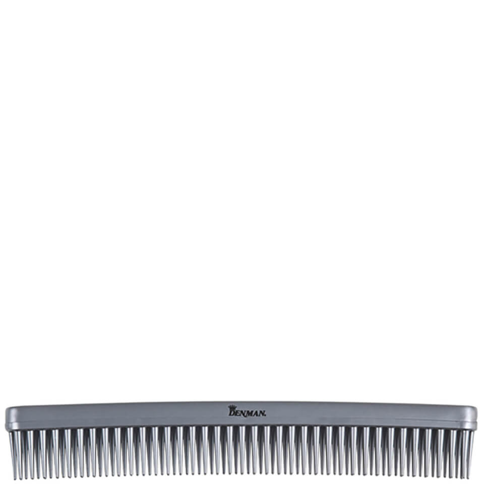 Denman Tame & Tease Styling Comb - Silver (175mm)