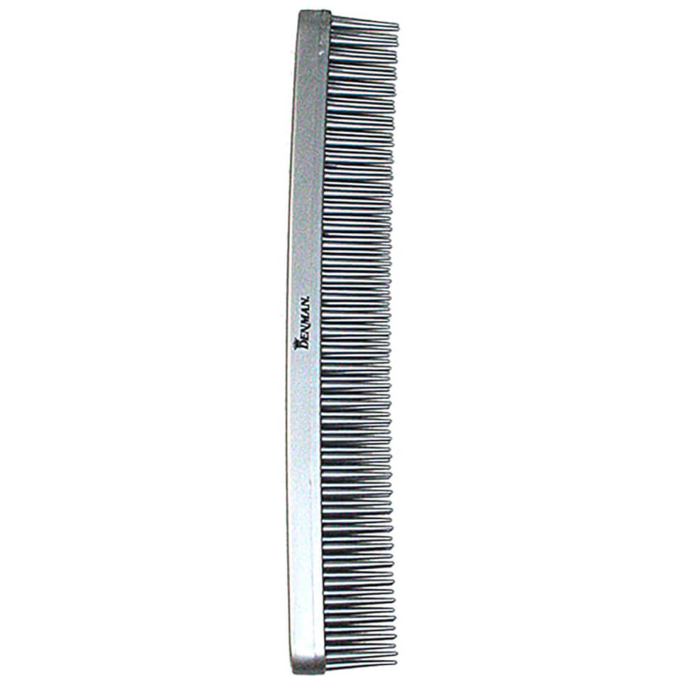 Denman Tame & Tease Styling Comb - Silver (175mm)
