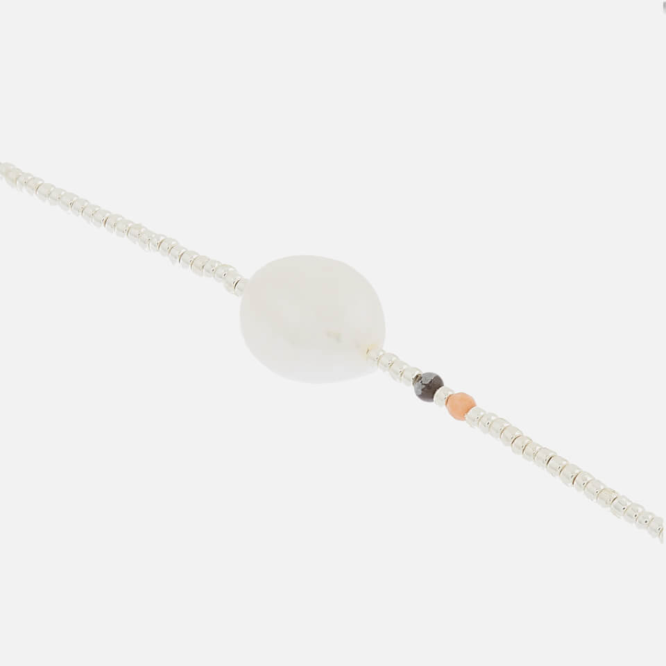 Anni Lu Women's Baroque Pearl Bracelet - Silver Peony