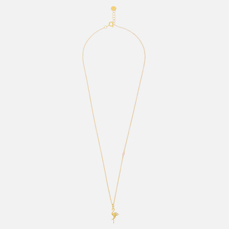 Anni Lu Women's Flamingo Necklace - Gold