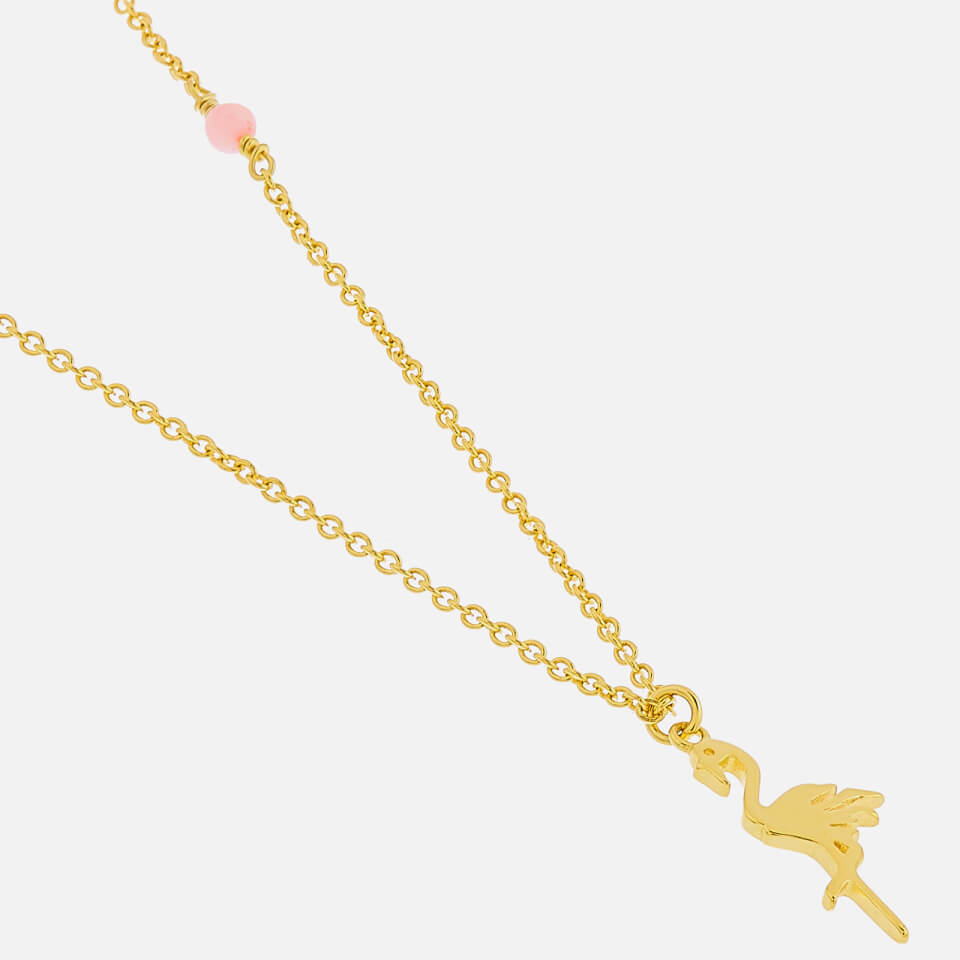 Anni Lu Women's Flamingo Necklace - Gold