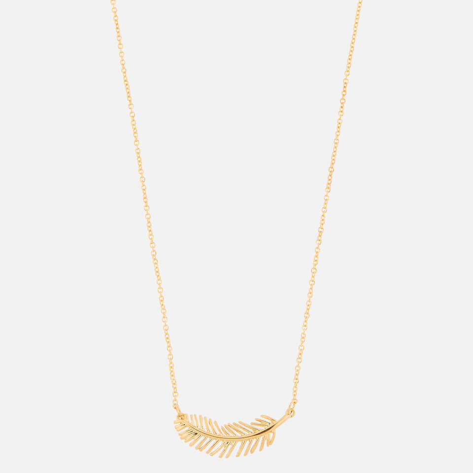 Whistles Women's Feather Pendant Necklace - Gold