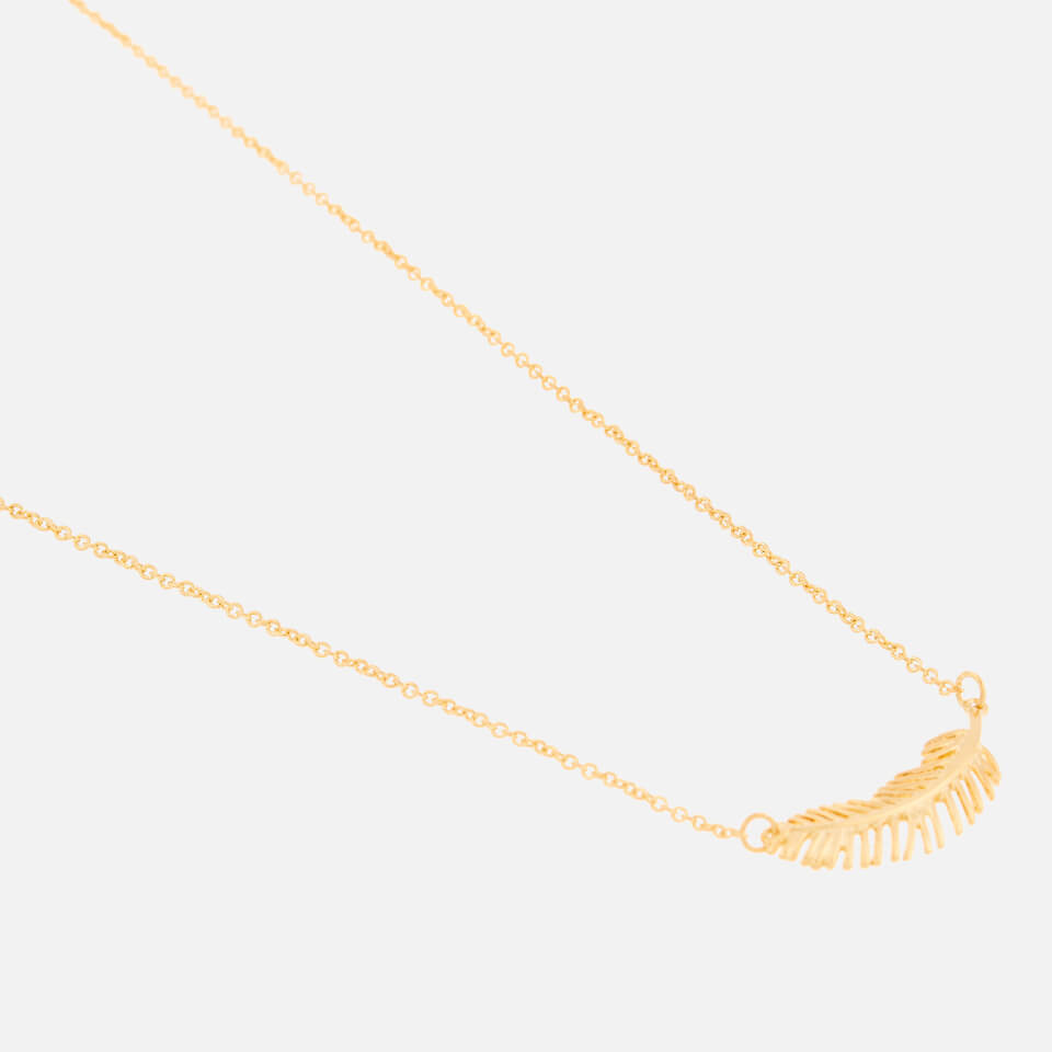 Whistles Women's Feather Pendant Necklace - Gold