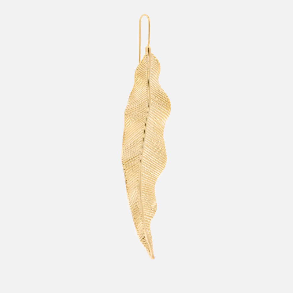 Whistles Women's Large Leaf Earrings - Gold