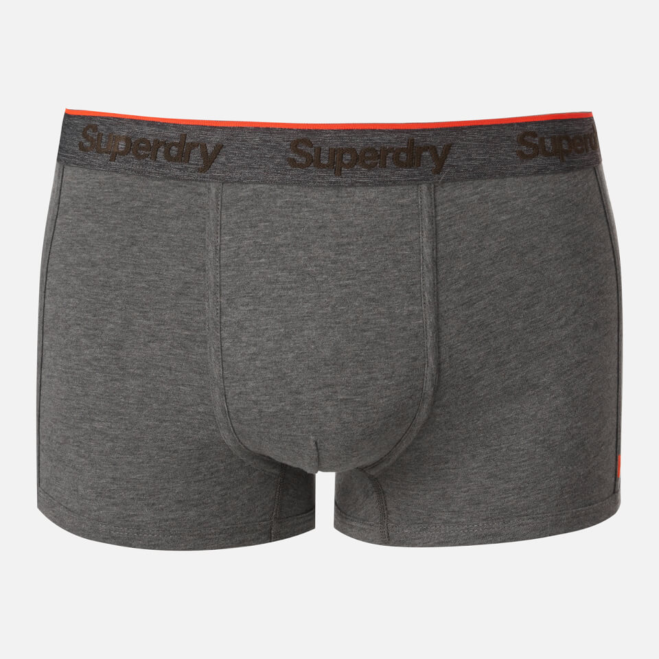 Superdry Men's Triple Pack Orange Label Sport Trunks - Dark Marl