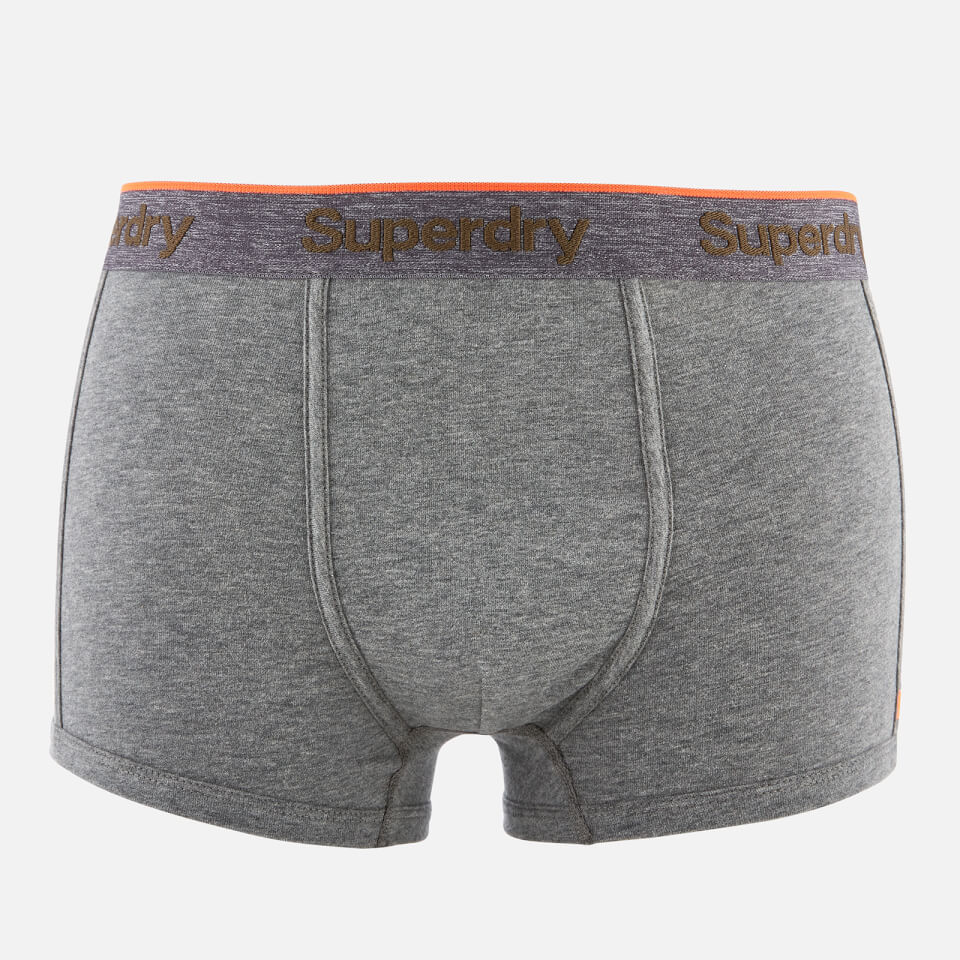 Superdry Men's Triple Pack Orange Label Sport Trunks - Dark Marl