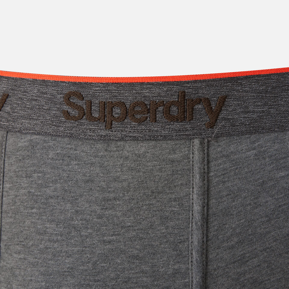 Superdry Men's Triple Pack Orange Label Sport Trunks - Dark Marl