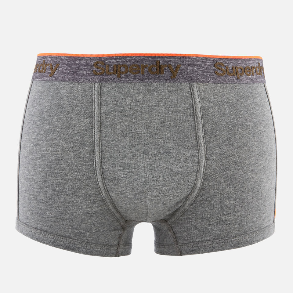 Superdry Men's Triple Pack Orange Label Sport Trunks - Dark Marl