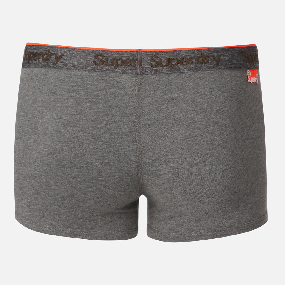 Superdry Men's Triple Pack Orange Label Sport Trunks - Dark Marl