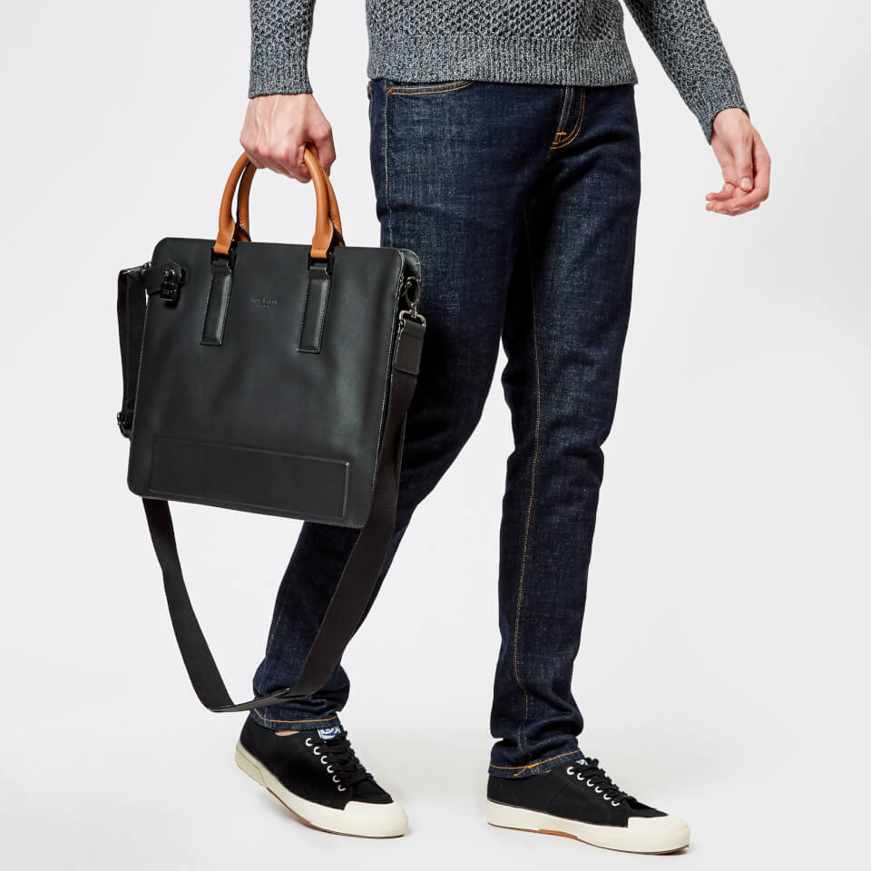 Ted Baker Men's Stark Micro Perf Leather Document Bag - Black