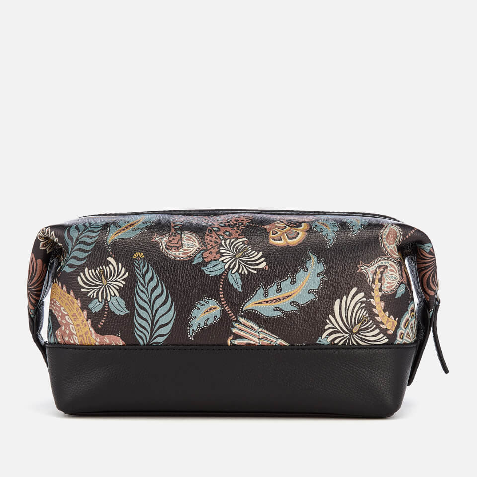 Ted Baker Men's Clubb Printed Leather Wash Bag - Black