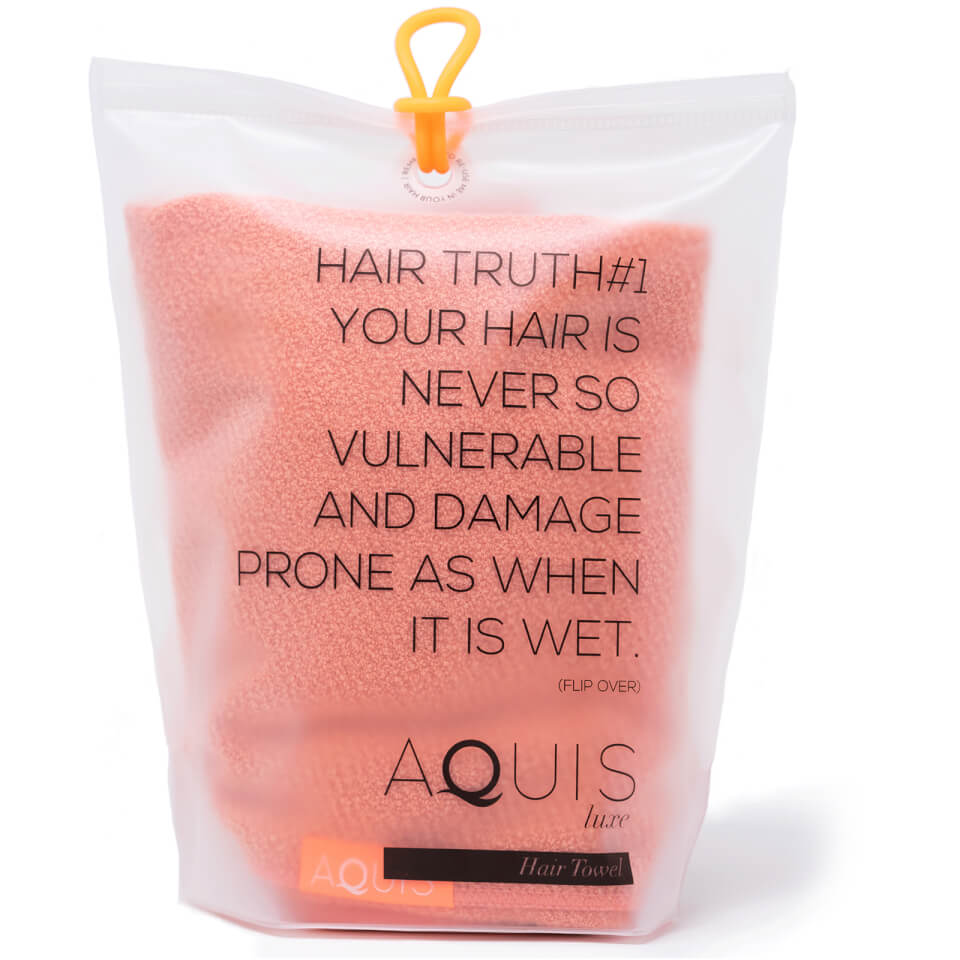 Aquis Lisse Luxe Hair Towel - Tangerine Sunrise