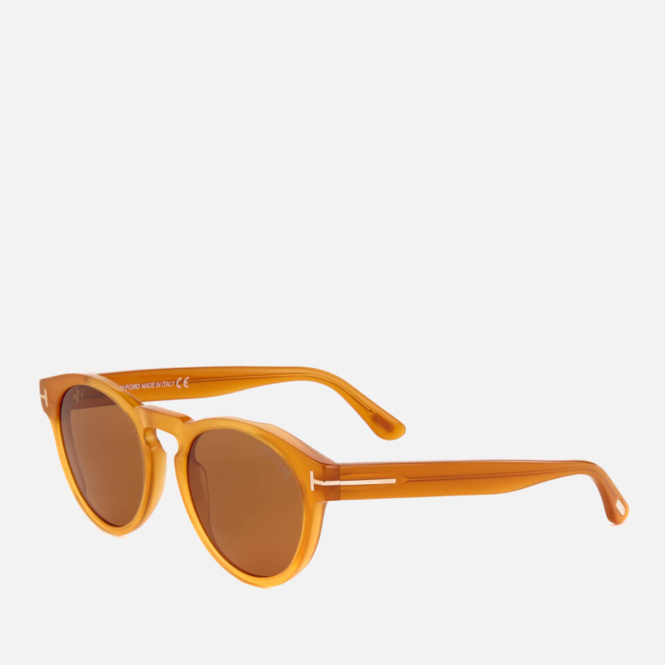 Tom Ford Men's Round Frame Sunglasses - Yellow/Other/Brown