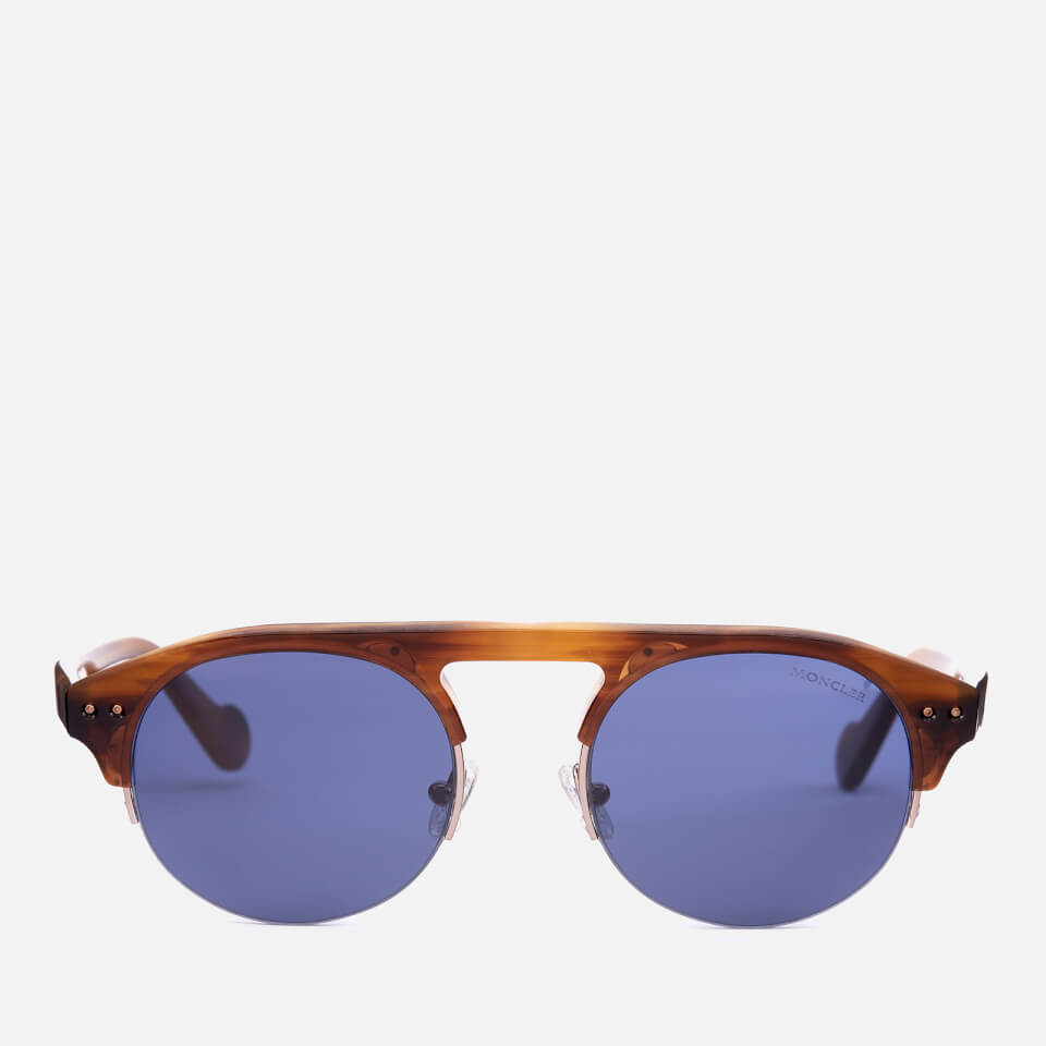 Moncler Men's Clubmaster Sunglasses - Light Brown/Other/Blue