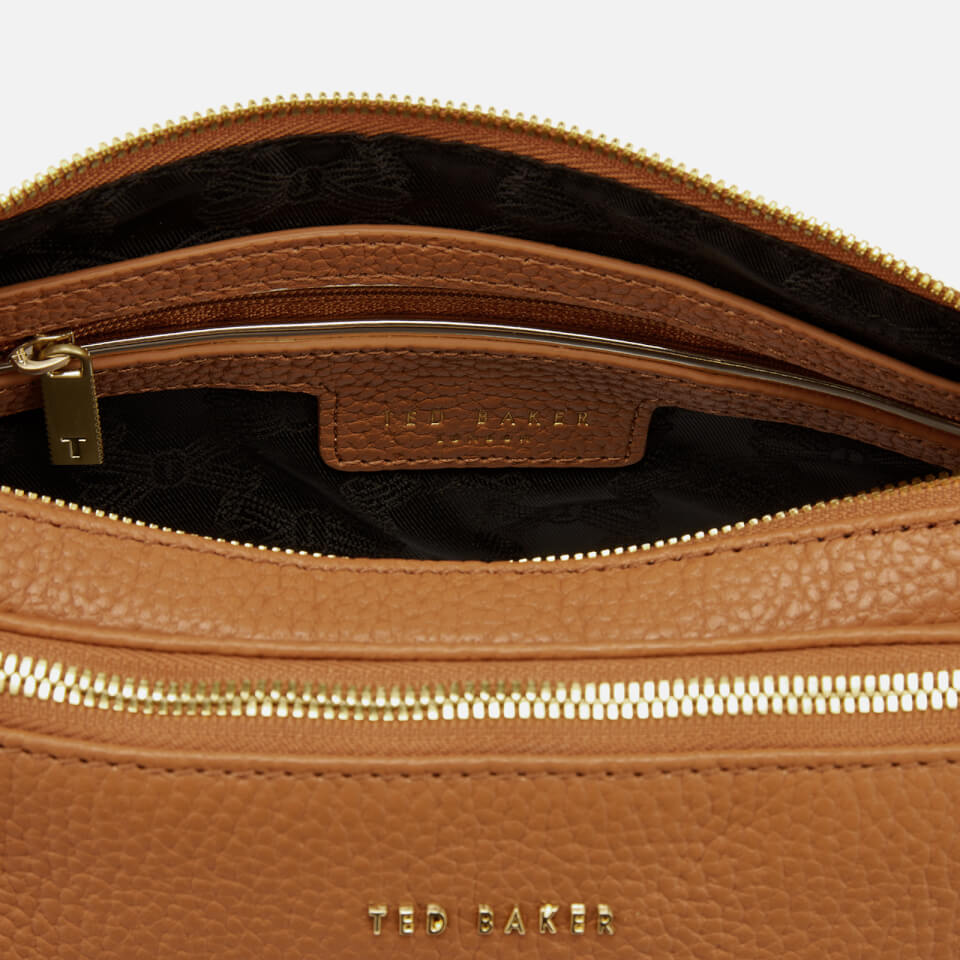 Ted Baker Women s Maceyy Tassle Double Zipped Cross Body Bag Tan