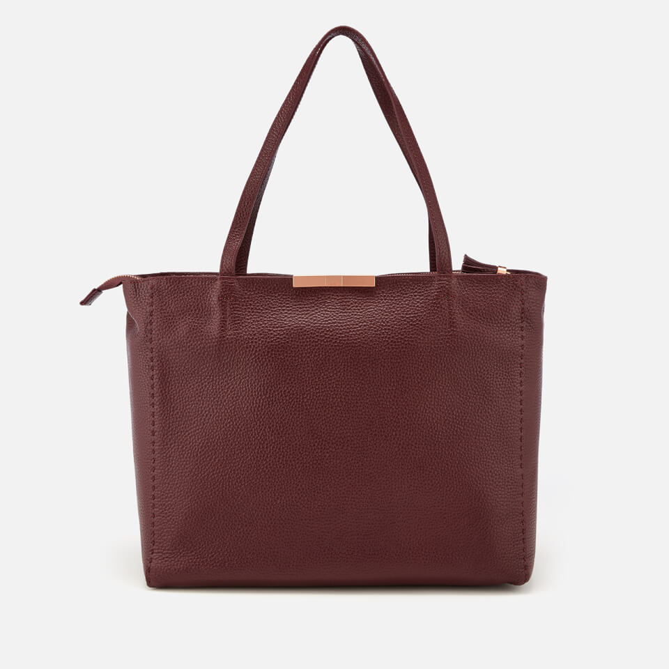 Caullie bow detail on sale leather shopper bag