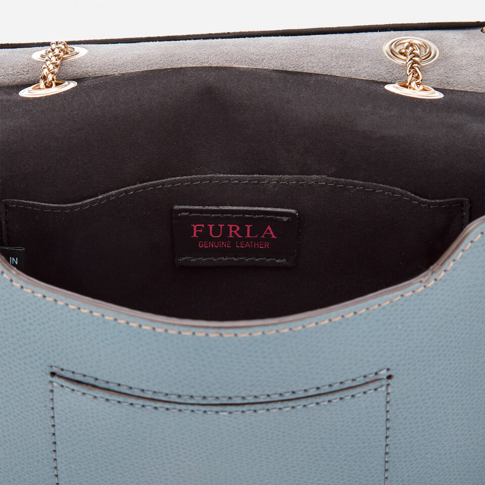 Furla Women's Like Mini Chain Cross Body Bag - Slate Grey/Black