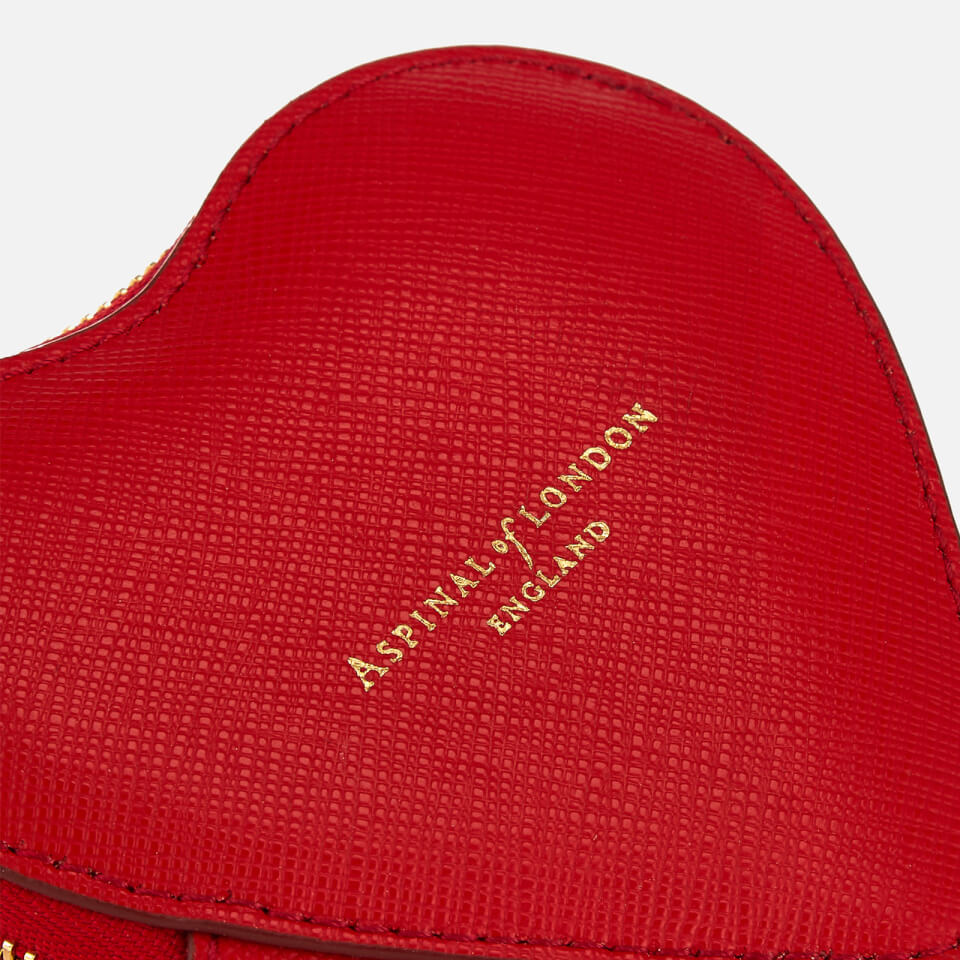 Aspinal of London Women's Heart Coin Purse - Scarlet
