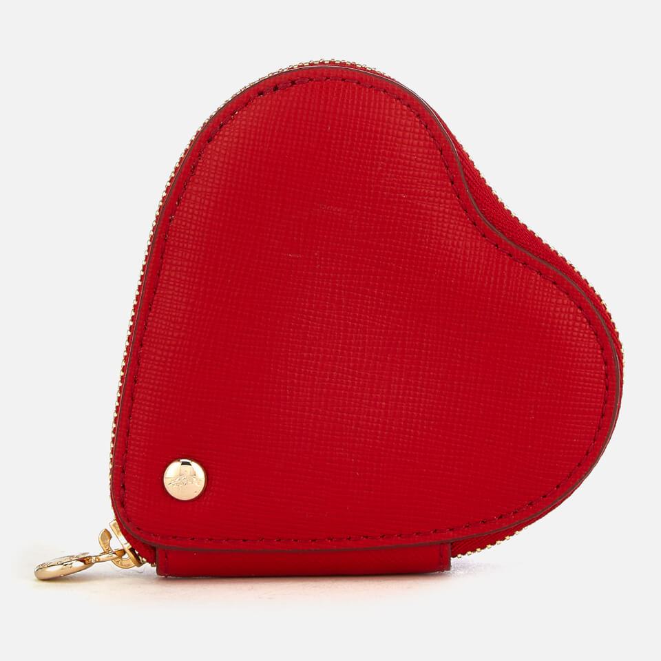 Aspinal of London Women's Heart Coin Purse - Scarlet