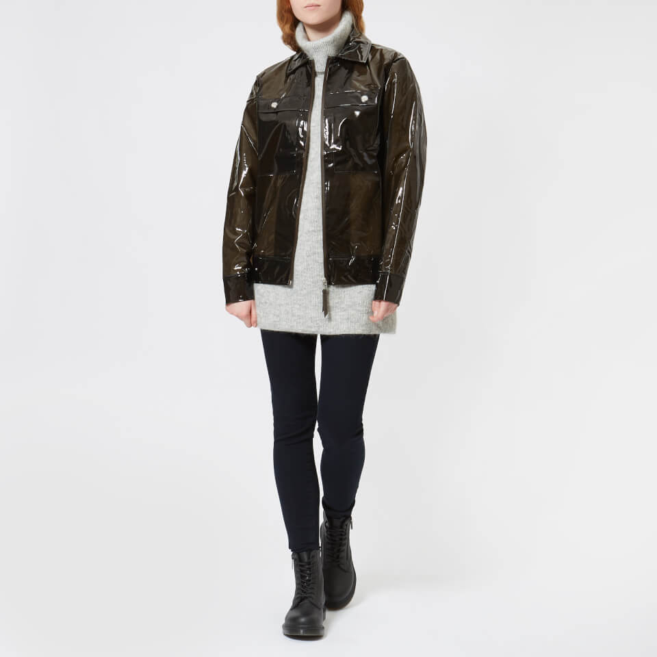RAINS Ltd Boxy Jacket Glossy Brown Coggles