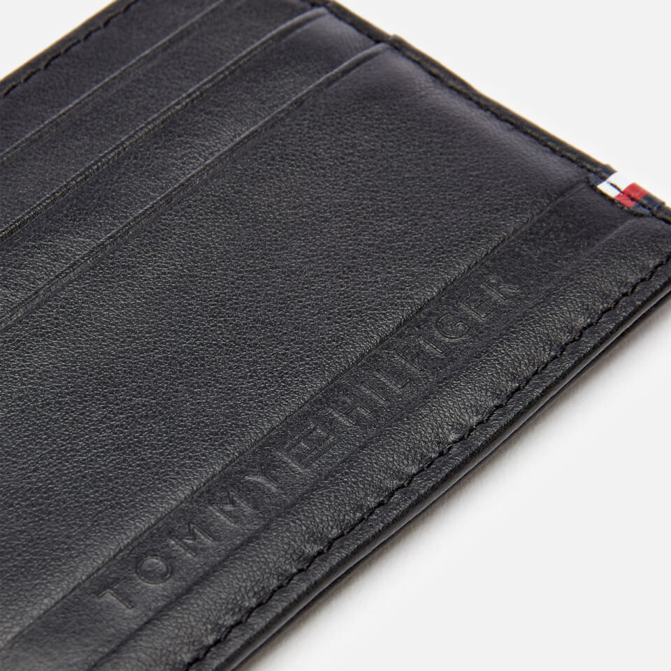 Tommy Hilfiger Men's Selvedge Embossed Card Holder - Black