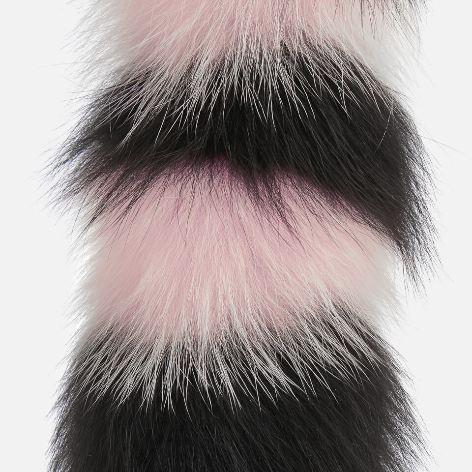 BKLYN Women's Fox Cane Scarf - Black/Baby Pink