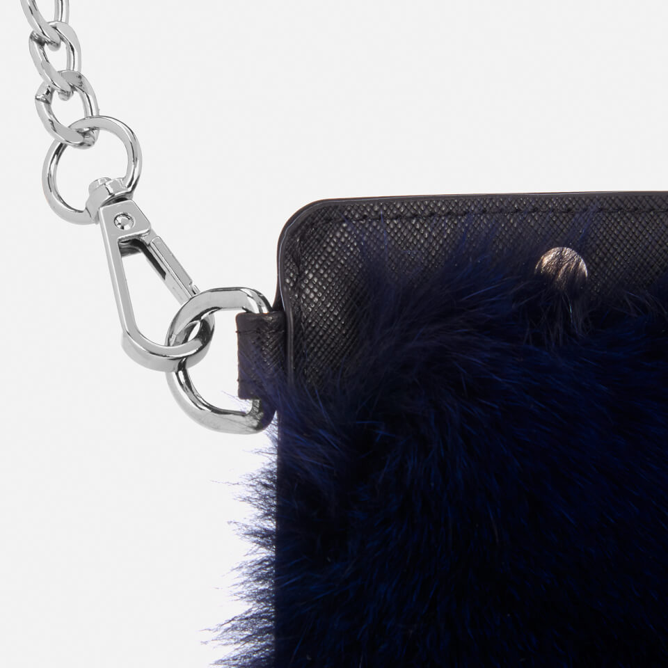 BKLYN Women's Touch Screen Fur Bag - Blue