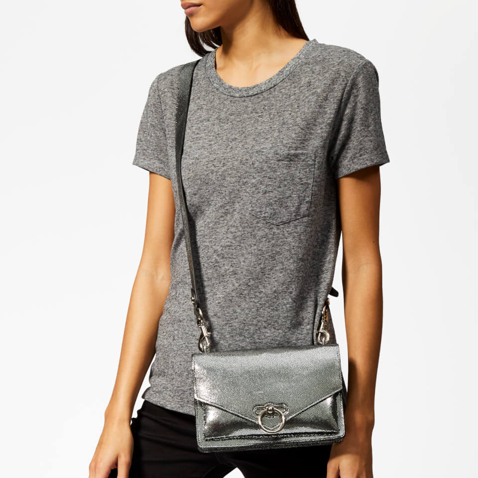 Rebecca Minkoff Women's Metallic Jean Medium Shoulder Bag - Silver