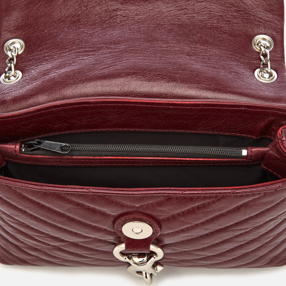 Rebecca Minkoff Women's Edie Quilted Fiore Cross Body Bag - Bordeaux