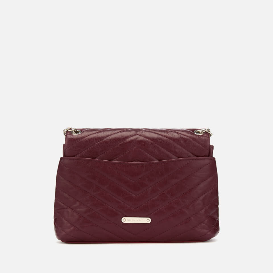 Rebecca Minkoff Women s Edie Quilted Fiore Cross Body Bag Bordeaux