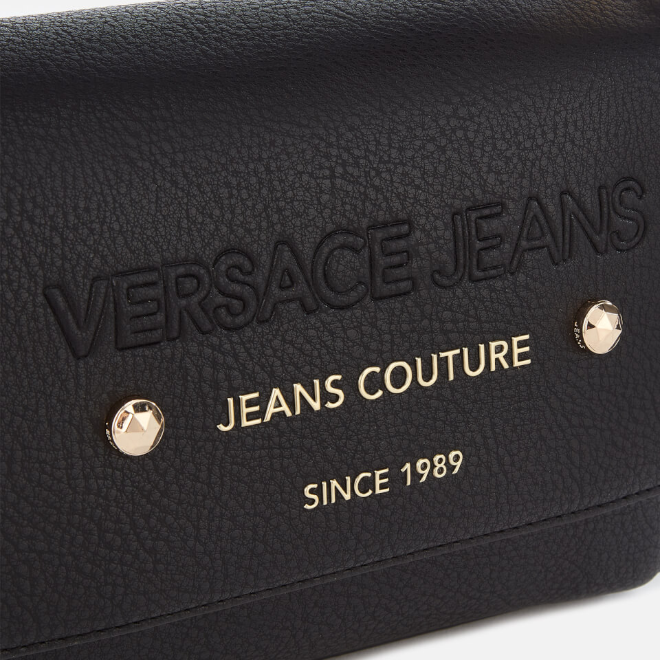 Versace Jeans Women's Top Handle Chain Cross Body Bag - Black