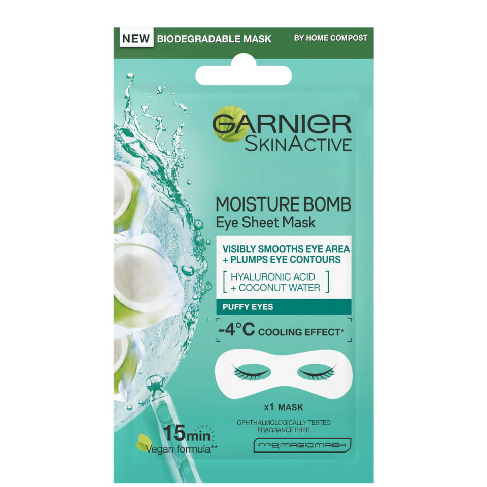 Garnier Hyaluronic Acid and Coconut Water Hydrating Replumping Eye Sheet Mask 6g