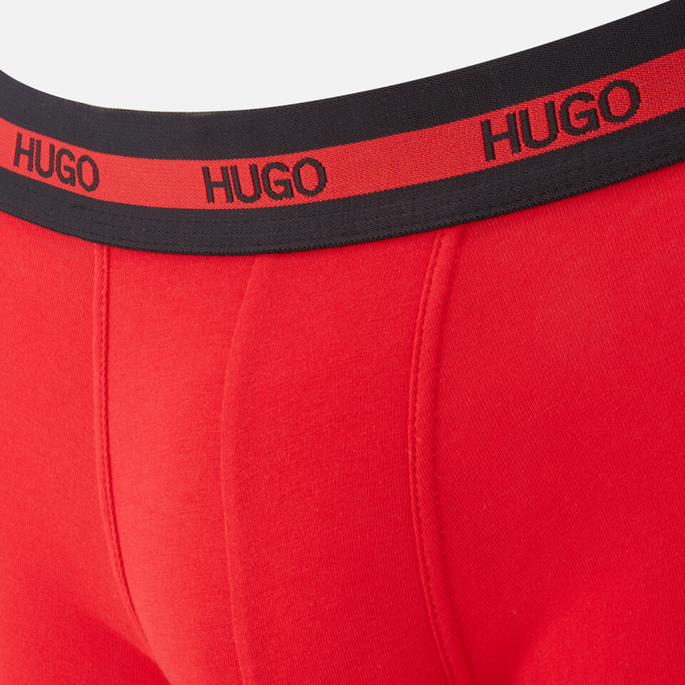 HUGO Men's Twin Pack Trunks - Black/Red