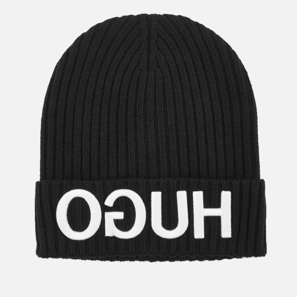 HUGO Men's Beanie Hat - Black