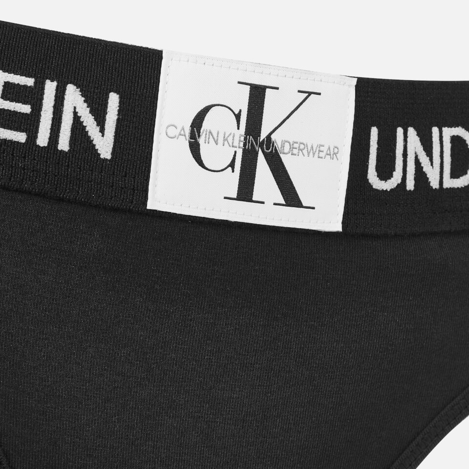 Calvin Klein Women's Monogram Thong - Black