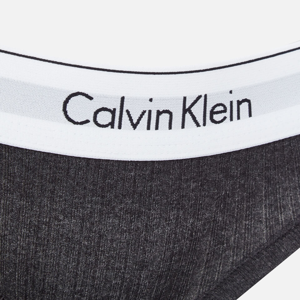 Calvin Klein Women's Cotton Bikini Briefs - Charcoal Heather