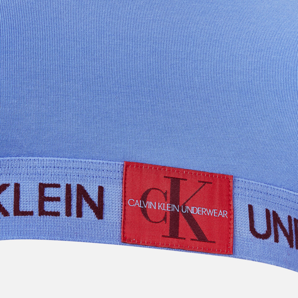 Calvin Klein Women's Monogram Bralette - Periwinkle Blue