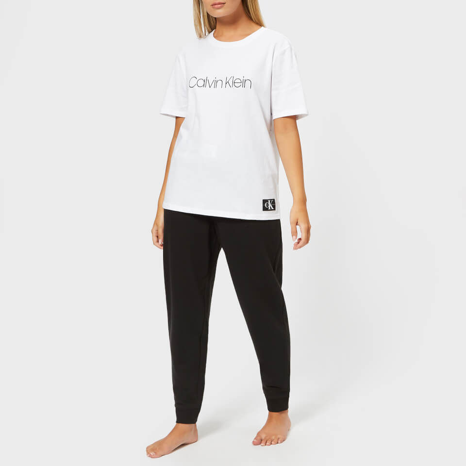 Calvin Klein Women's Crew Neck Logo T-Shirt - White