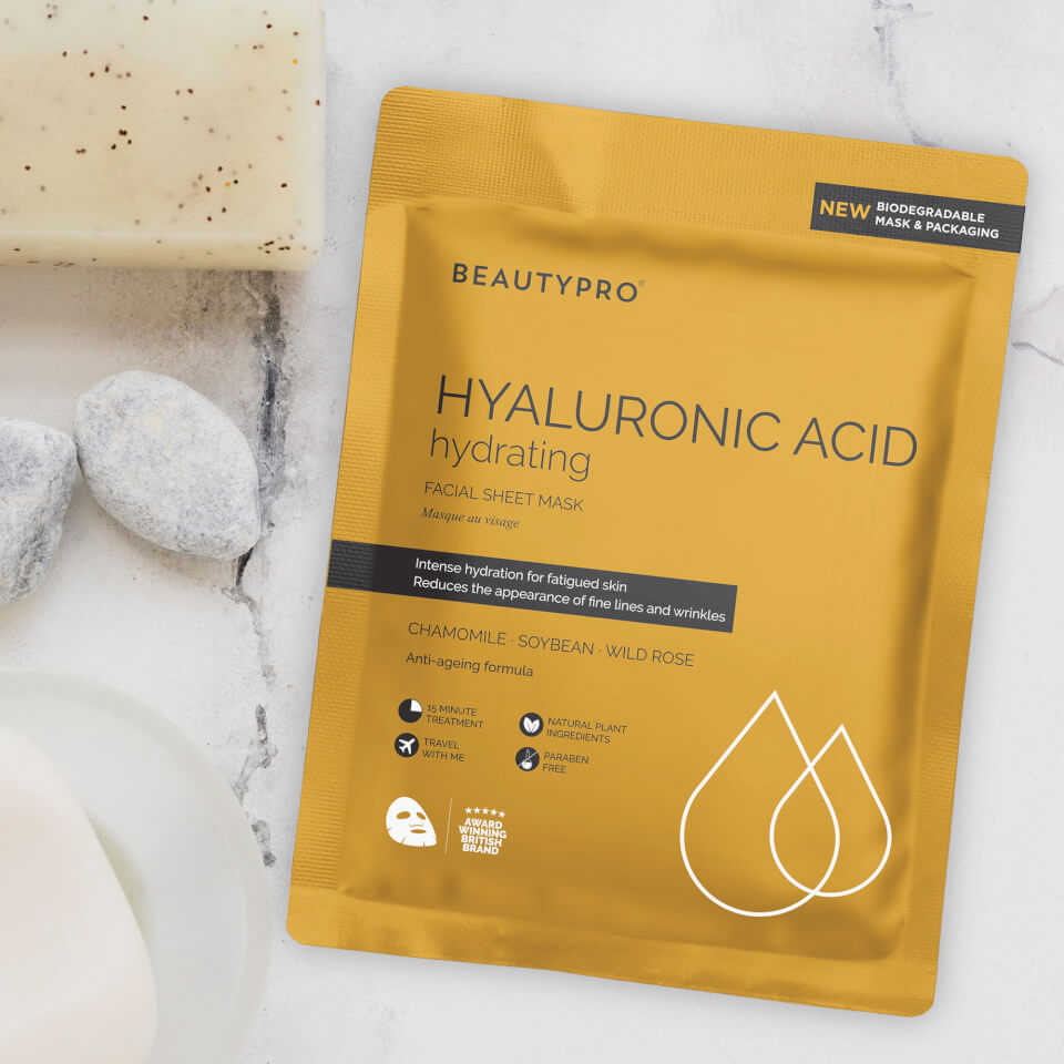 BEAUTYPRO Hyaluronic Acid Hydrating Facial Sheet Mask