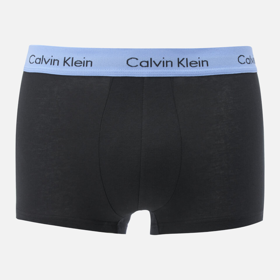 Calvin Klein Men's Low Rise Trunks 3 Pack - Silver/Monument/Pheobe