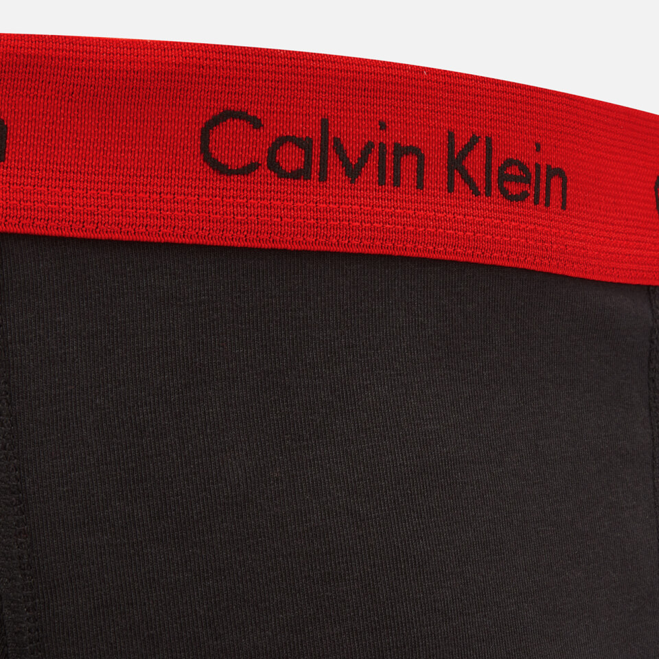 Calvin Klein Men's Trunks 3 Pack - Red/Blue/Charcoal