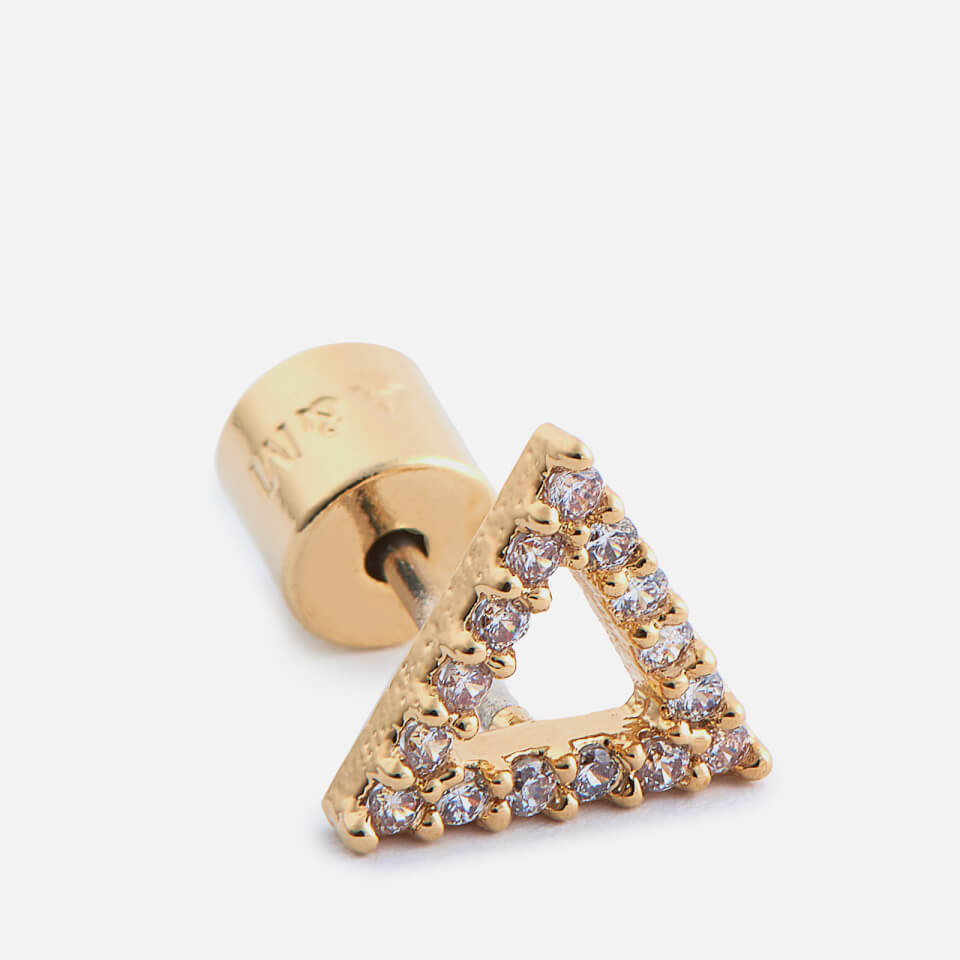 Astrid & Miyu Women's Tuxedo Triangle Earrings - Gold