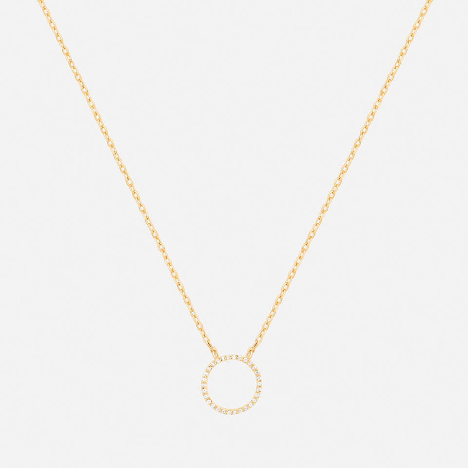 Astrid & Miyu Women's Tuxedo Circle Necklace - Gold