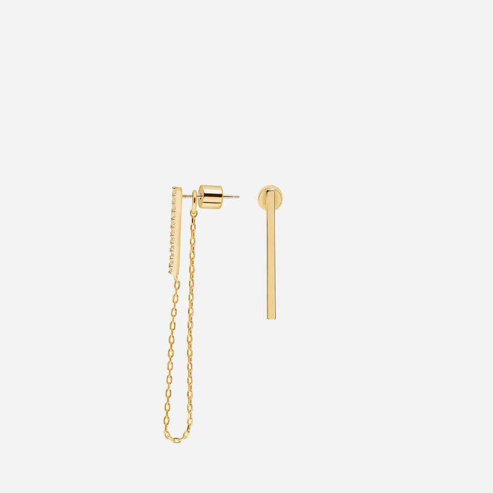Astrid & Miyu Women's Blurred Lines Earrings - Gold