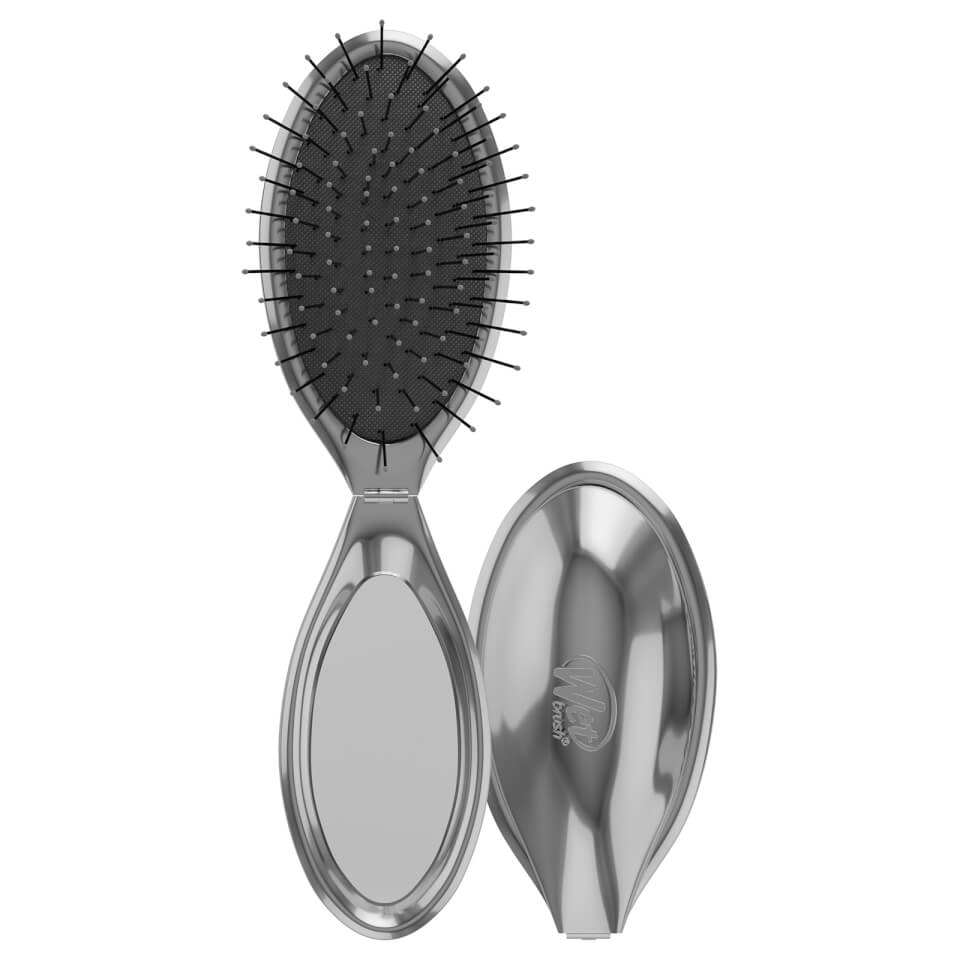WetBrush Mini Pop Fold Hair Brush - Silver